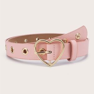 Pink Heart Buckle Belt